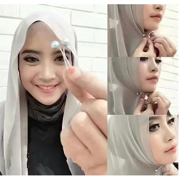 12 Buc/Lot Femeile Musulmane Hijab Ace Pentru Esarfa De Par De Moda, Mingea Brosa Șal Clipuri Văl De Bijuterii Broșe Accesorii De Îmbrăcăminte