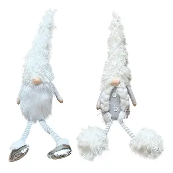 Mare Decoratiuni De Craciun Picioare Lungi Santa Fără Chip De Păpușă Albă Picioare Lungi Hu Papusa Figurine De Crăciun