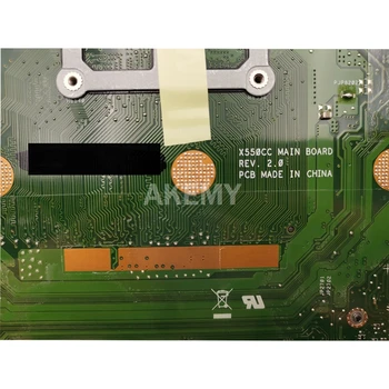 Akemy X550CC Laptop placa de baza pentru ASUS X550CA X550CL R510C Y581C X550C original, placa de baza 0GB-RAM 1007U/2117U CPU