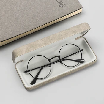 1 BUC moda portabil caz ochelari femei barbati oțel din piele impermeabilă greu pahare cutie de depozitare ochelari de moda protector