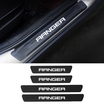 Pentru Ford Ranger T6 T7 T8 2004-2016 2017 2018 2019 2020 4buc Piele PU Fibre de Carbon Mașină Pragului de Ușă Protector Autocolante Accesorii