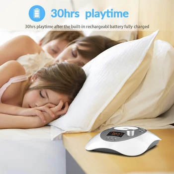 USB Mașină de Zgomot Alb pentru Copii de Dormit Relaxare 10 Sunete Liniștitoare 3 Auto-Off Timer Ajutor de Somn Pentru Copilul Adulți Birou de Turism