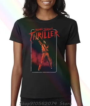 Michael Jackson Cu Thrillerblack Cana Femei T-shirt