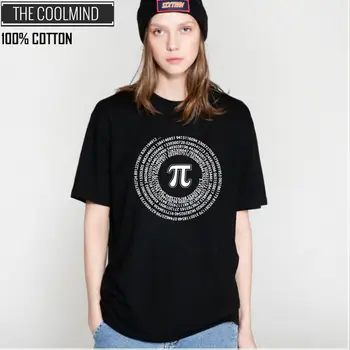 COOLMIND QI0222B bumbac matematica imprimare femei tricou casual cool de vara tricou femei cool vrac femei T-shirt, tee shirts