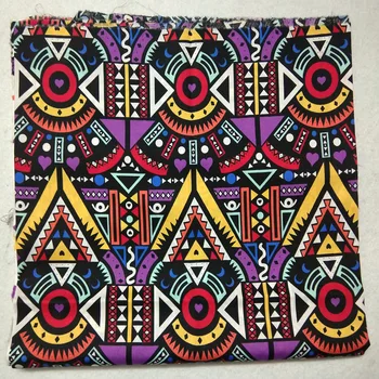 Bumbac viaPhil Brand Stil African Abstract Totem Imprimate Tesatura Africa Tesatura Mozaic Pânză Rochie Decor Acasă