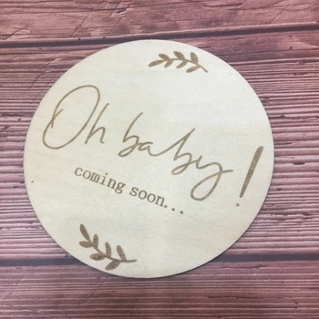 20BUC oh baby veni în curând cu laser tăiat lemn card de hotar carduri pentru anunțul sarcinii