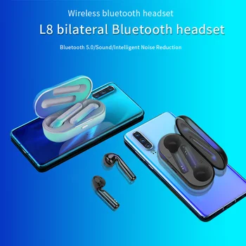 L8 Căști fără Fir TWS Căști Bluetooth Căști 5 Culoare de Amprente Touch HD Stereo Zgomotului Căști pentru Fata