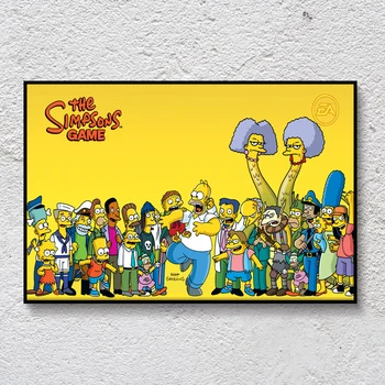 Decor Camera pentru copii The Simpsons Postere si Printuri de Arta de Perete Picturi Panza de benzi Desenate Agățat Poster HD Imagini de Imprimare Decorațiuni interioare