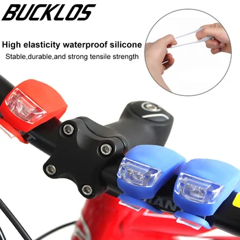 Biciclete Lumina cu Baterie de Silicon rezistent la apa LED-uri Cap Fata-Spate, Volan Lumini Bicicleta Far Lampa Ciclism Accesorii pentru Biciclete