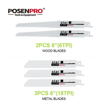 POESNPRO Electric cu Piston Ferăstrău Set/Multi-Dispozitiv de Tăiere Lame de Ferăstrău pentru Lemn Metal Cutter 10 Buc Unelte Accesorii