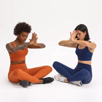 Wmuncc Yoga Topuri pentru Femei Sutien de Sport Cruce Curea de Push-Up Lenjerie de corp de sex Feminin de Fitness Mare Întindere Căptușit Spandex