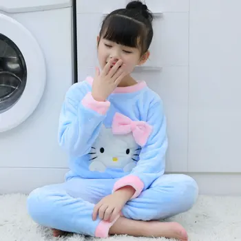 2020 Iarna Copii Seturi De Pijamale Cald Pijamale Baieti Fete Pijamale Flanel De Lână Lenjerie De Corp Pentru Copii Copil Copil Acasă Haine