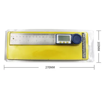 200mm Oțel Inoxidabil Unghi Conducător Display LCD 360°Electron Goniometru Raportor de Unghi finder Lemn prelucrarea lemnului Instrument de Măsurare