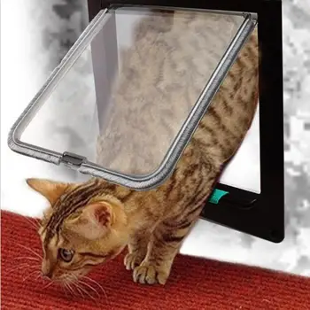 3 Dimensiuni Ușă cu Încuietoare Pentru Câine Pisică Pisoi de Securitate Clapeta Usa Plastic ABS S/M/L / Animal Mic de Companie Pisică Câine Usa Pisica Animal de casă Supplies