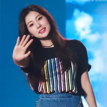 Noua Moda coreeană Kpop Izone Japonia Ochii pe Mine Concert Același Imprimare Tricou Unisex Stil de Vara O de Gât cu Maneci Scurte T-shirt