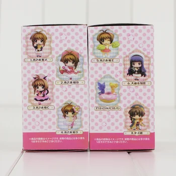 8pcs/lot Cardcaptor Sakura Figura Jucărie Sakura Kero Li Syaoran Tomoyo Daidouji Versiune Q Model de Papusa pentru Fete