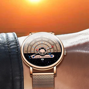 Relojes Hombre 2020 LIGE Moda Sport Impermeabil Ceasuri Pentru Barbati ultra-subțire Plasă din oțel inoxidabil Ceas Casual Data Ceas Masculin