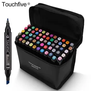 Touchfive Markeri Bush Pen Alcool Markeri de Linie pentru Desen schiță de Artă 12 36 48 60 80 168 Culori Marker Înapoi la Școală
