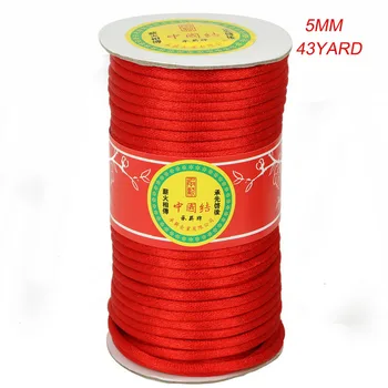 5mm/7mm Roșu coreeană Mătase Chineză Nod de Cordon ștrasuri din Mărgele Șir Cablu pentru Bijuterii DIY & Craft Face
