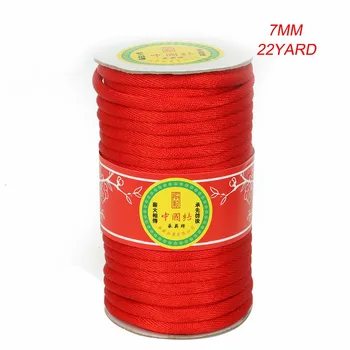 5mm/7mm Roșu coreeană Mătase Chineză Nod de Cordon ștrasuri din Mărgele Șir Cablu pentru Bijuterii DIY & Craft Face