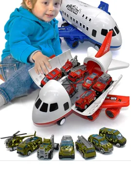 Jucărie pentru copii Aeronave de Mari Dimensiuni Militare Model de Masina Simulat Aliaj Avion de Pasageri Copii Avion depozitare Jucărie Aliaj Auto camioane
