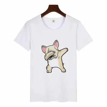 Frenchie Mama Amuzant Drăguț T-Shirt Bulldog Francez În Buzunar Print T Camasa Pentru Femei Bluze Casual Tricouri Femei Harajuku Femei Tricou