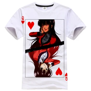 Anime Kakegurui 3D de Imprimare T-shirt Barbati Femei Kawaii Fata Cosplay Streetwear Poker Queen Stil tricou de Moda Topuri Haine Hip Hop