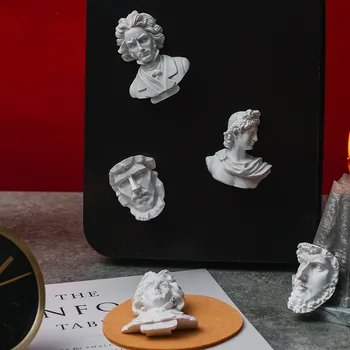 Nordic 3D Retro Magneți de Frigider Artistice Beethoven Sculptura Frigider Autocolant de Crăciun de Decorare Perete 1 BUC