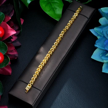 HIBRIDE Brand de BIJUTERII de Aur de Lux-Culoare AAA Zirconiu, Bratari &Brățări Pentru Femei Cadouri, B-02