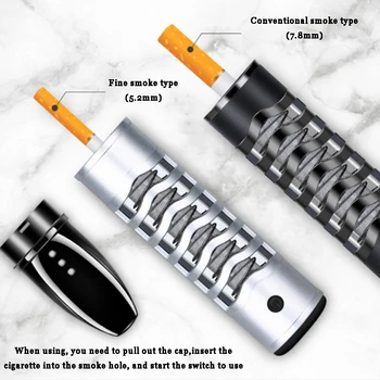 Accesorii de fumat Tigara Titularul Gadget-uri Pentru Barbati USB Windproof Electric Bricheta Țigară Acoperi Dropship Furnizori
