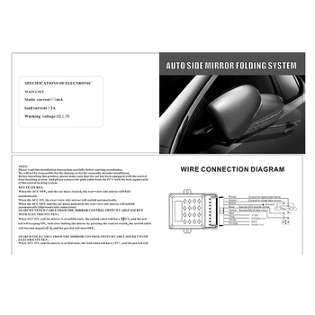 Universal Auto pliere/Depliere Oglinda retrovizoare Laterală mai Aproape de Pliere Sistem de Module pentru Toate Auto