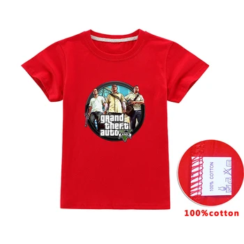 Grand Theft Auto GTA 5 Tricou Fete Copii Baby Boy Haine Tricouri Bumbac GTA5 Topuri Grafic Tricouri Negre