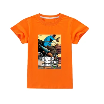 Grand Theft Auto GTA 5 Tricou Fete Copii Baby Boy Haine Tricouri Bumbac GTA5 Topuri Grafic Tricouri Negre