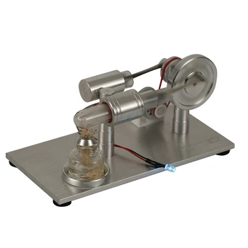 Dua Silinder DIY Stirling Mesin Eksternal Mesin Pembakaran Sekolah Demonstrasi Putih Pluton Lampu untuk Pendidikan TK T