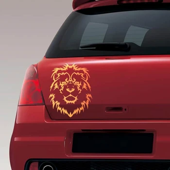 Animale Decalcomanii Lion King Auto Autocolant Auto De Artă A Ferestrei Din Spate, Bara De Protecție Decor Model Decalcomanii Argintiu Auriu Negru Autocolante L1175