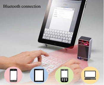 Bluetooth Wireless Virtual Proiecție tastatura Portabil pentru Iphone, Android Telefon Inteligent, Ipad Tablet PC Notebook
