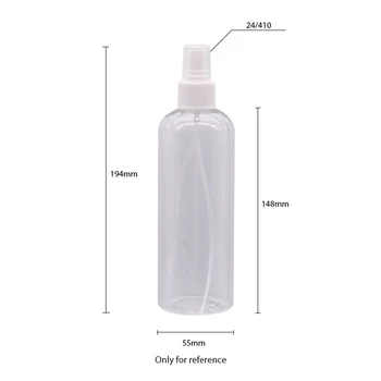 300ml x 12 Goale de Plastic, Spray Pompa de Sticle Alb Negru Transparent Ceață Pulverizator Pentru Parfum Lichid Medicină Containere Cosmetice