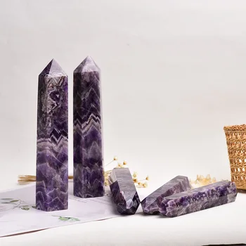 MARI Naturale ametist Cristal de Cuarț Punct de Minerale Ornament Magic Repair Stick Family Home Decor Decor Studiu DIY Cadou