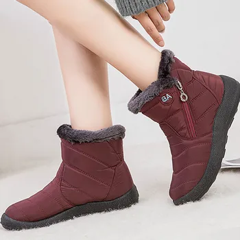 Cizme de iarna pentru Femei Cizme Impermeabile Femei Pluș Iarna Glezna Cizme pentru Femei Botine Pantofi de Cald Scurt Botas Mujer