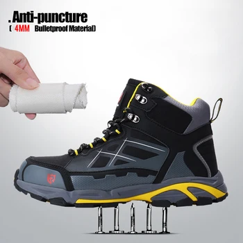 LARNMERM Siguranță Pantofi Pantofi de Lucru din Oțel Tep Confortabil Respirabil Usoare de Constructii Depozit Fabrica de Pantofi de Protecție