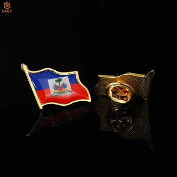 10Pc Haiti Drapelul Național Email Pin Insula din Caraibe Țară Banner Fluture Catarama Rucsac de Călătorie/Jacheta Insigna Brosa Bijuterii