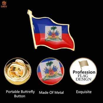 10Pc Haiti Drapelul Național Email Pin Insula din Caraibe Țară Banner Fluture Catarama Rucsac de Călătorie/Jacheta Insigna Brosa Bijuterii