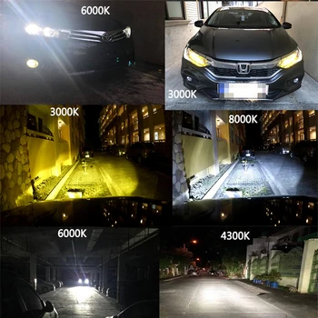 2 buc Auto Far H4 cu LED H7 Becuri LED H11, H1 H3 Lampa LED 4300K 6000K 3000K 8000K H27 HB3 9005 9006 H11 HB4 Auto Ceață de Lumină 12V