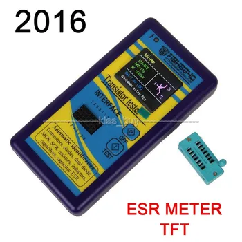 2016 Tranzistor Tester TFT Diodă Triodă Capacitate Metru LCR ESR NPN PNP MOSFET