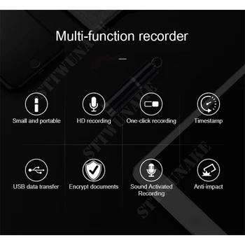 STTWUNAKE recorder de voce mini înregistrare dictafon digital micro înregistrare audio de sunet unitate flash usb secret