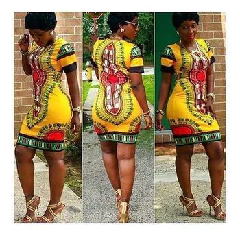 LEDEDAZ de Vară de Moda Etnice Print African Rochii Pentru Femei Plus Dimensiune 2020 Bazin Sexy Dashiki Haine Africane Roșu Galben Roz
