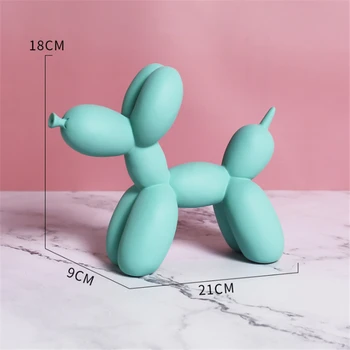 21cm Drăguț Câine din Baloane Rasina de Artizanat, Sculptura Cadou Mic Catelus Accesorii de Petrecere Desktop Acasă Ornament Desert Tort de Decorare
