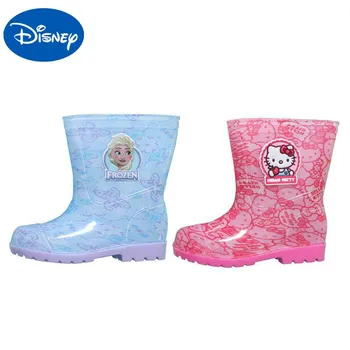 Original Disney Frozen Noi pentru Copii Cizme de Ploaie Non-alunecare de Apă de zăpadă Pantofi Pentru Copii Fete Frumoasa Printesa Elsa din Cauciuc GK181044