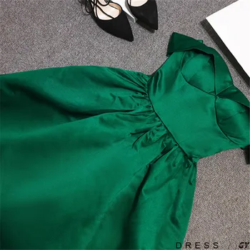 E YiiYa 2019 Rochii de Cocktail Verde fără Mâneci Strapless Rochie Scurta, Designer de Moda Fermoar de Epocă Partid Rochie de Noapte LX694