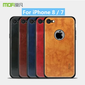 MOFi Caz Pentru iPhone 8 de Caz pentru iPhone 7 PC din Piele PU Piele Acoperi Protecție Telefonul Înapoi Caz Pentru iPhone 7 8 Telefon Acoperi Caz